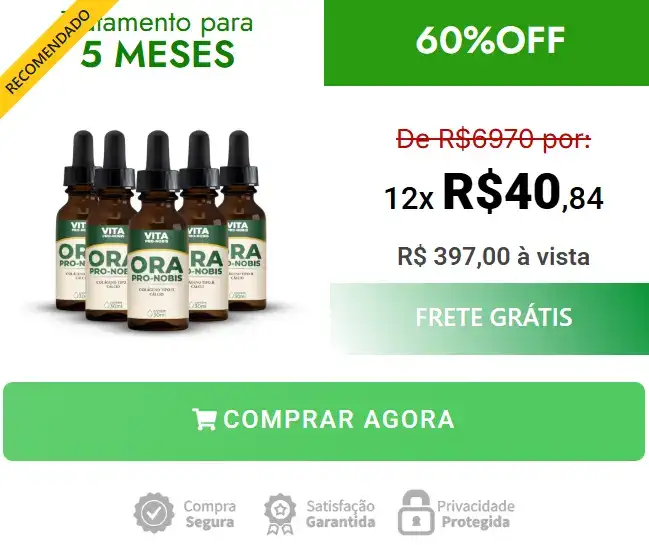 Promoção - 5 Frascos Vita Pro Nobis